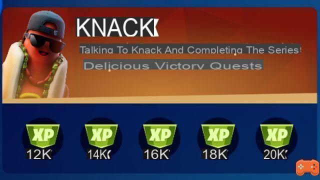Habla con Knack y completa la serie de misiones de la Victoria deliciosa en el Desafío de la temporada 8 de Fortnite