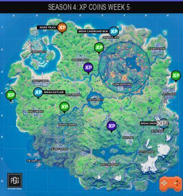 Fortnite: XP coins in week 9 season 4, where are their locations to gain experience?