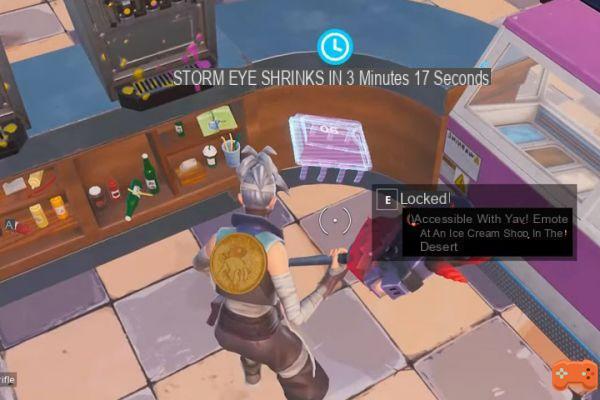 Fortnite: Use the Han la la emote! at an ice cream parlor in the desert, chip 6 challenges Decryption
