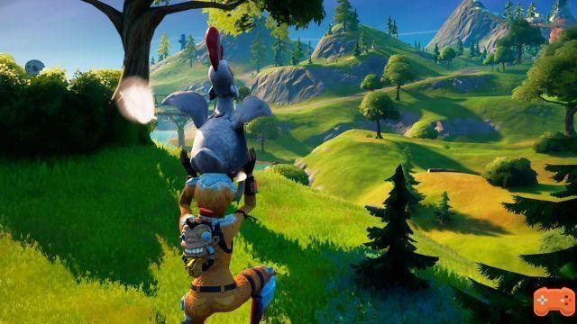 Fortnite: Flying 20 meters with a chicken, season 6 challenges