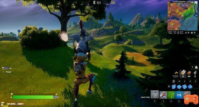 Fortnite: Flying 20 meters with a chicken, season 6 challenges
