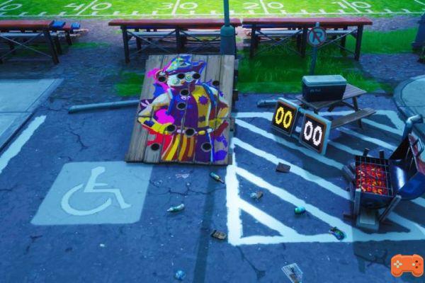 Fortnite: Score at least 10 points on a Clown Panel, 14 Days of Summer Challenge