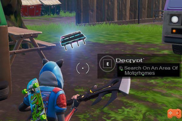 Fortnite: Chip 14 Decryption, Search in an RV area, Challenge