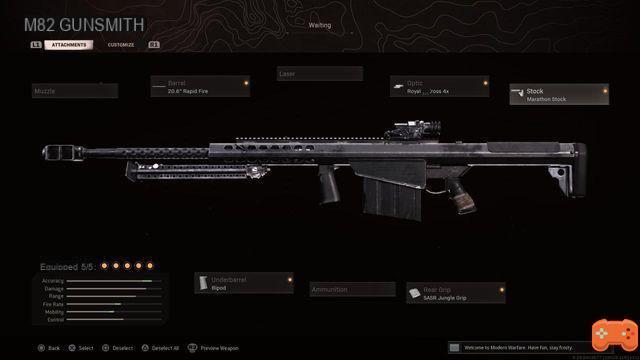 Classe M82, anexos, vantagens e curinga para Call of Duty: Black Ops Cold War e Warzone