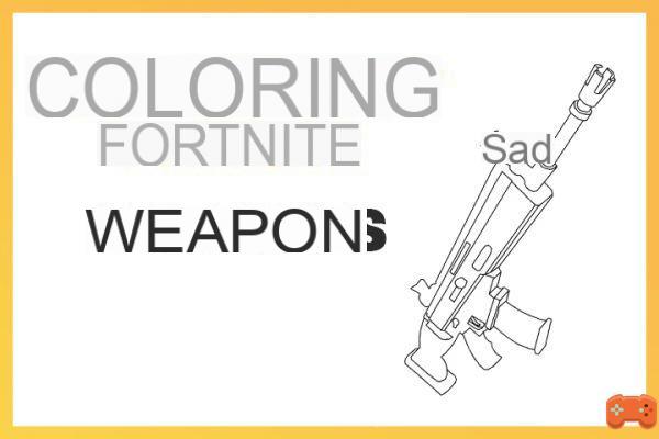 Colorare e disegnare Fortnite: le armi del gioco