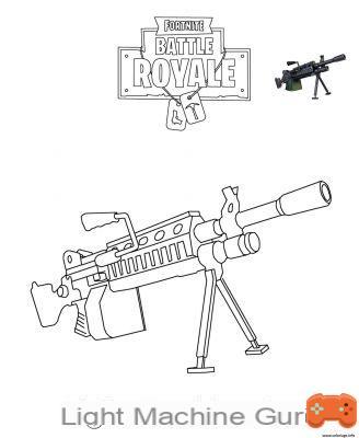Colorear y dibujar Fortnite: Armas del juego