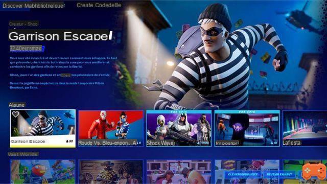 How to join Prison Escape in Fortnite for Island Games?