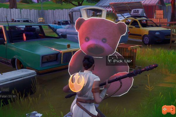 Fortnite: lleva un oso de peluche rosa gigante que se encuentra en Risky Reels en el desafío de más de 100 m de Midas