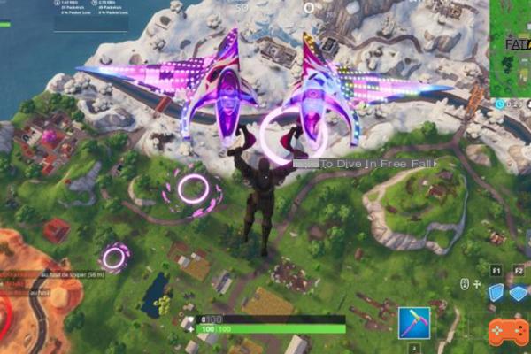 Fortnite: Complete the freefall course above Dusty Depot after jumping from the Battle Bus, Bullseye Challenges, Season 10, Week 9