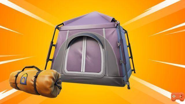 Store items in a tent in Fortnite, challenge season 1 chapter 3