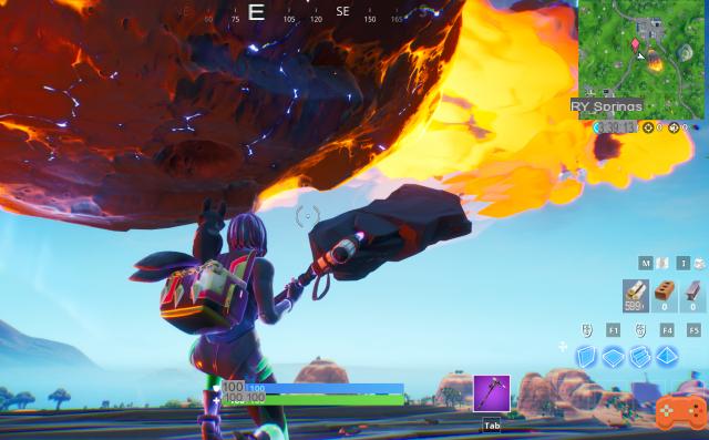 Fortnite: Land at Dusty Depot, then visit the meteor in a single match, Blockbuster challenge, season 10