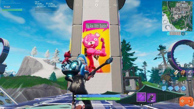 Fortnite: Visit different advertising interest messages in Neo Tilted, Pressure Plant and Mega Mall, challenge week 10 season 9