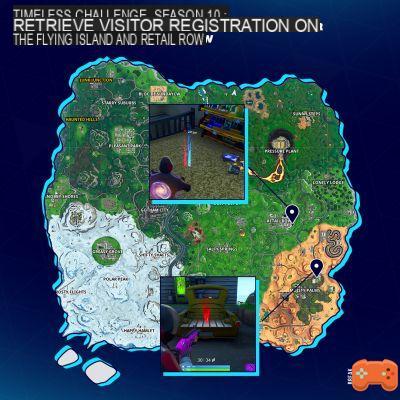Fortnite: Collect Visitor's Record on Flying Island and Retail Row, Out of Time Challenges, Last Effort