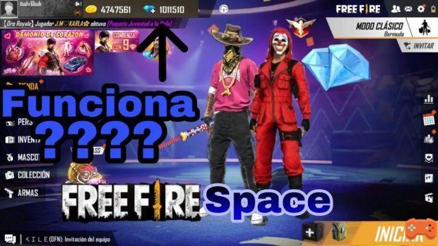 Free Fire Space Diamantes Sin coste