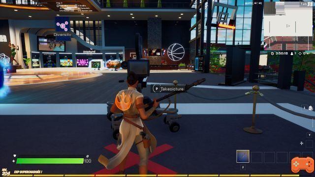Fortnite: Take a picture at the Dance Cam, Creative Mode NBA Crossover Challenge