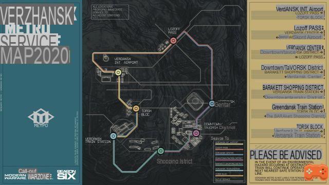 Metro, entrada, estación y mapa de Warzone en la temporada 6 de Call of Duty: Modern Warfare
