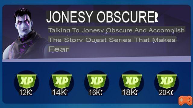 Speak to Dark Jonesy and complete the scary story questline in Fortnite Season 8 Challenge