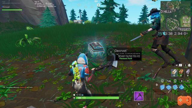 Fortnite: Chip 30 Decryption, Search somewhere between Haunted Hills and Pleasant Park, Challenge
