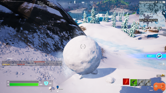 How to hide in a giant snowball at Drowsy Fir Trees, Brutal Bastion and Lonely Labs in Fortnite, how to complete the challenge of season 1 of chapter 4?