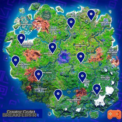 Where are the health dispensers in Fortnite, locations?