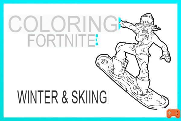 Colorare e disegnare Fortnite: inverno e sci