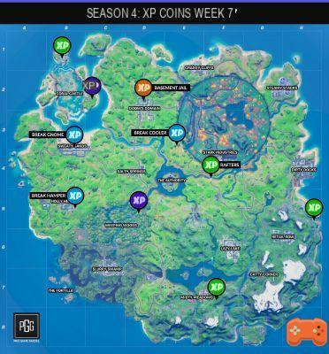 Fortnite: XP coins in week 7 season 4, where are their locations to gain experience?