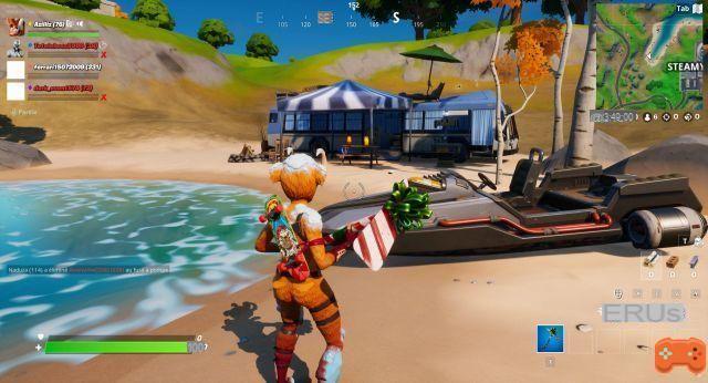 Fortnite: Dancing at Rainbow Rentals, Beach Bus & Canoe Lake, Eightfold vs Scratch Challenges