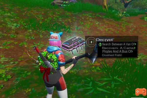 Fortnite: Search between recovery van, pirate camp and crashed bus chip 47 challenges Decryption