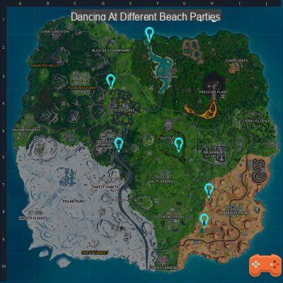 Fortnite: Dance at different beach parties, 14 Days of Summer challenge