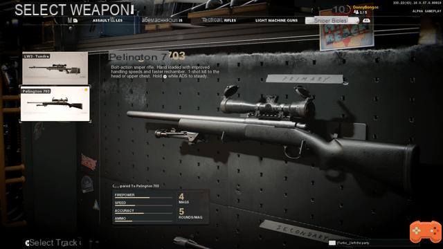 Pelington 703 class, accessories, perks and joker for Call of Duty: Black Ops Cold War and Warzone