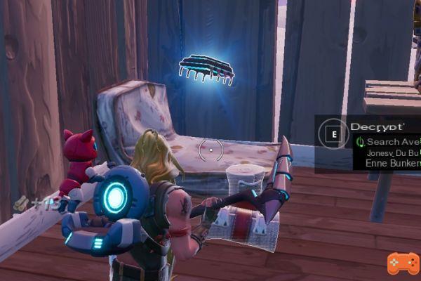 Fortnite: Chip 26 Decryption, Search with the Bunker Jonesy outfit near a snowy bunker, Challenge