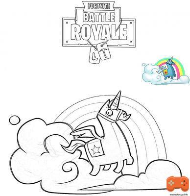 Colorear y dibujar Fortnite: Llamas rosas del juego
