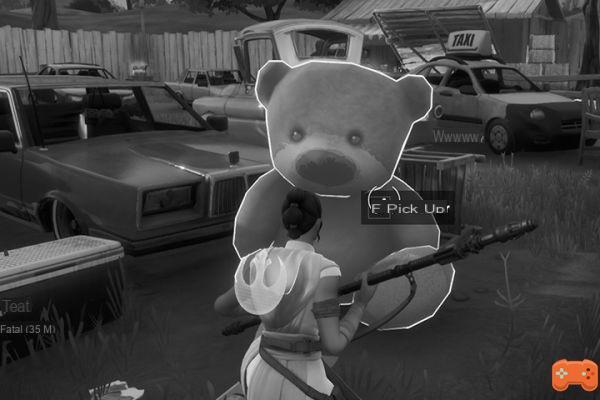Fortnite: error y desafío cancelados, usa un oso de peluche rosa gigante