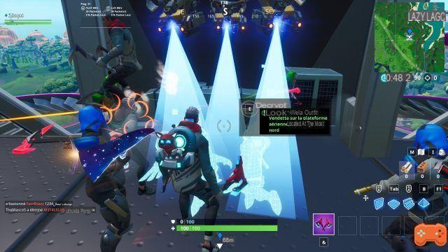 Fortnite: Chip 38 Decryption, Search with the Vendetta outfit on the northernmost aerial platform, Challenge