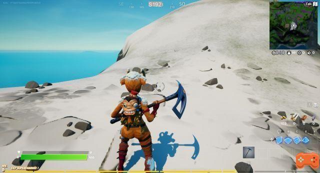 Place alien communication devices on top of mountains in Fortnite, season 7 challenge