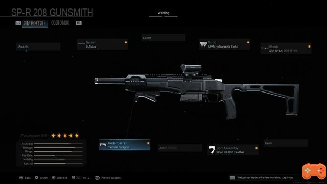 SPR 208 R700 Warzone class, accessories and equipment on Call of Duty: Modern Warfare