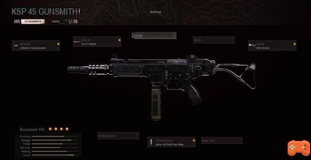 Classe Warzone KSP 45, anexos, vantagens e curinga para Call of Duty: Black Ops Cold War
