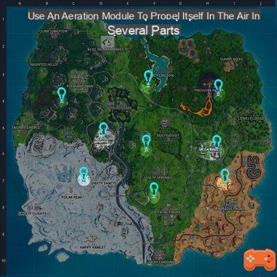 Fortnite: Use an air module to propel yourself into the air in several games, challenge week 2 season 9