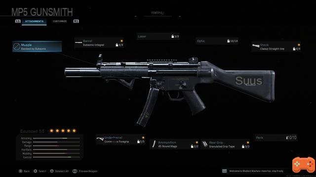 Call of Duty Warzone: MP5, accesorios y equipamiento para Modern Warfare
