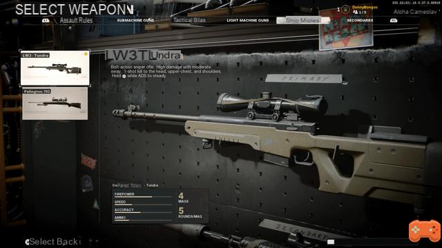Clase LW3 Tundra, accesorios, ventajas y comodín para Call of Duty: Black Ops Cold War y Warzone