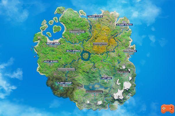 Fortnite: Mapa Capítulo 2, Temporada 1, Nuevo mapa, Todas las ciudades, Lugares
