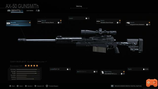 Call of Duty Warzone: AX50 Sniper, accessories and equipment for Modern Warfare