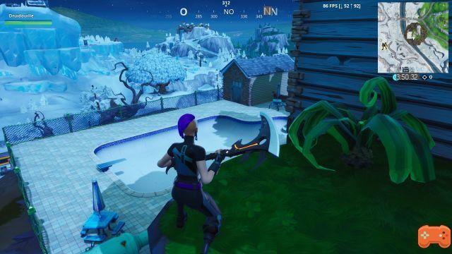 Fortnite: Dance in front of a bat statue, in a completely above ground pool, and on a seat for giants, Dance Madness challenge, guide to achieve it
