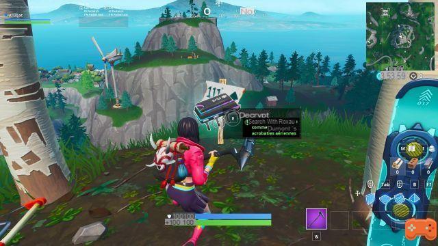 Fortnite: Search with Rox at the top of the mount of aerobatics, chip 64 challenges Decryption