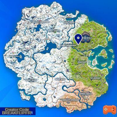 Fortnite volcano watch post, where is the notable location in chapter 3?