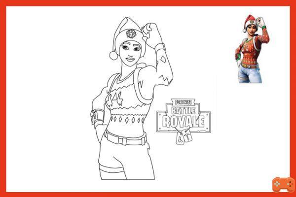 Fortnite: Coloring pages and drawings to print for Christmas