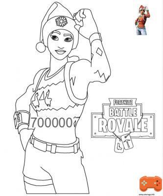 Fortnite: Coloring pages and drawings to print for Christmas